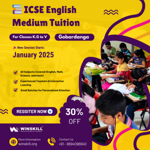 WINSKILL Academy: The Best ICSE English Medium Tuition for Class K.G to Class V in Gobardanga